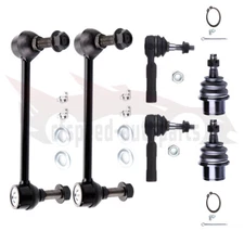 6pcs Front Lower Ball Joints Sway Bar Tie Rod End For 2008-2010 Dodge Challenger