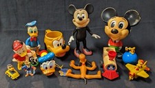 Vintage Disney Mickey Donald Minnie Pluto Goofy Toys Lot