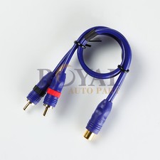 1 Foot Gold Plated RCA Y-Adapter 1 Female to 2 Male Audio RCA Splitter