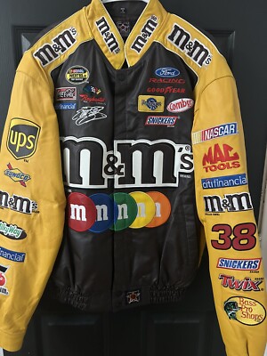 Rare Vintage M&M Racing Jacket Nascar Team #38 JH Design Sz M
