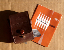 Vintage Walz Movie Meter in Leather Case w/ Instruction sheet