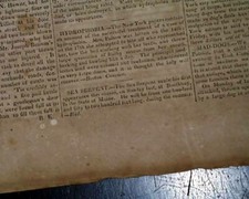 SEA SERPENT Monster Appearance ? at Boothbay Harbor Maine 1831 Mass. Newspaper