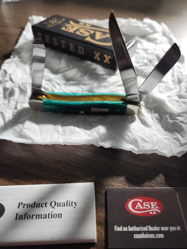 Original Case xx Knives Kinfolk Jigged Jade Bone Stockman Stainless