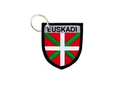 Porte-clés Brodé Patch écusson – Drapeau Basque (Euskadi Herria) – Neuf