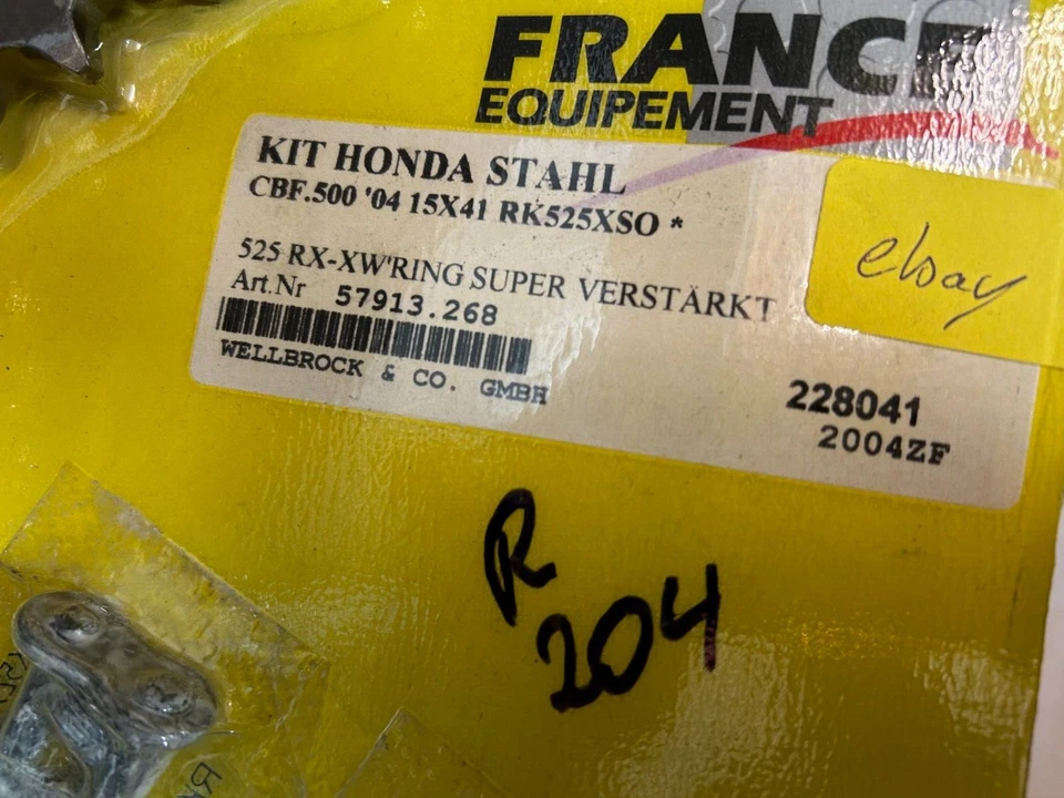 Kettenrad Kit RK525XSO für Honda CBF 500 2004  R-204 - Image 2 of 2