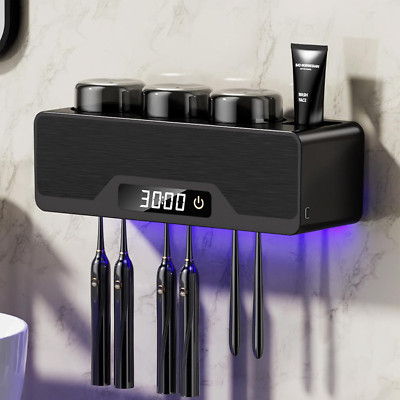 Wall-Mounted Toothbrush Holder,  Automatic Toothpaste Dispenser Space Saving Too