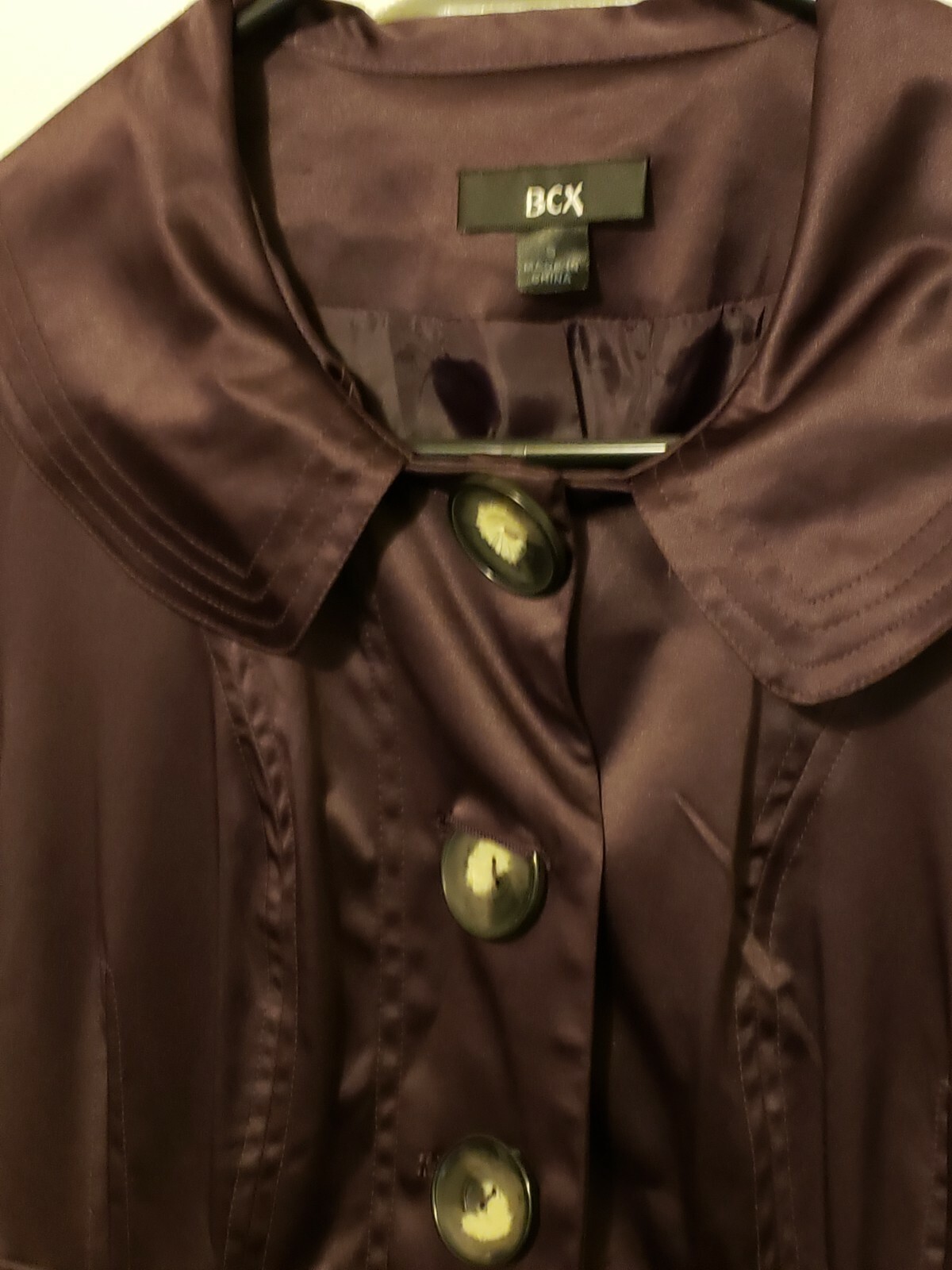 Size Small Button Front Jacket Bell Sleeve Plumb … - image 4