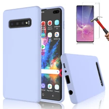 For Samsung Galaxy S10 +/S10 E Silicone Phone Case Cover + Screen Protector