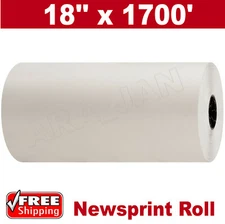 18" x 1700 30# Newsprint Shipping Wrapping Stuffing Packaging Packing Paper Roll