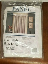 One (1) Leno Striped Knitted Window Panel 40x63 inches Style: Linda NIP
