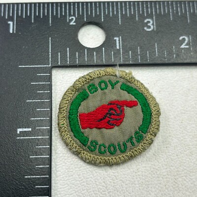 Vintage c 1960s GUIDE SCOUT PROFICIENCY BADGE Boy Scouts Patch Finger Point 44XV