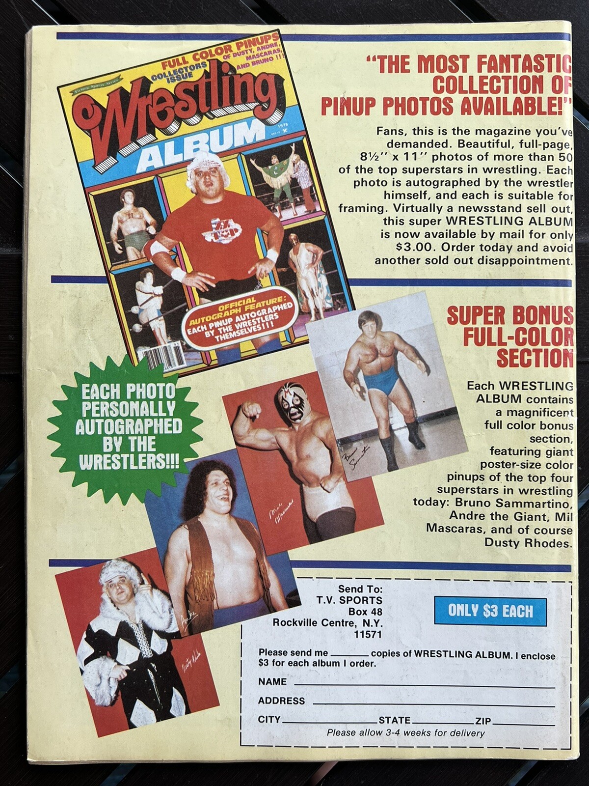 SPORTS REVIEW WRESTLING Magazine Sept 1979 Apt House Wrestling