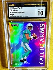 2020 Playoff Call to Arms Tua Tagovailoa Purple Prizm Rookie #CA-18 RC Gem 10 SP