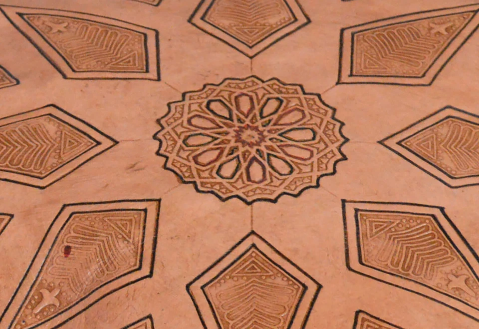 Pouf Moroccan Hassock Pooff Leather Genuine Ottoman Footstool X-Large Natural - Image 4 of 4