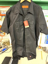 Red Kap Men's Tall Size Utility Uniform Shirt, Black, 3X-Large. NWT