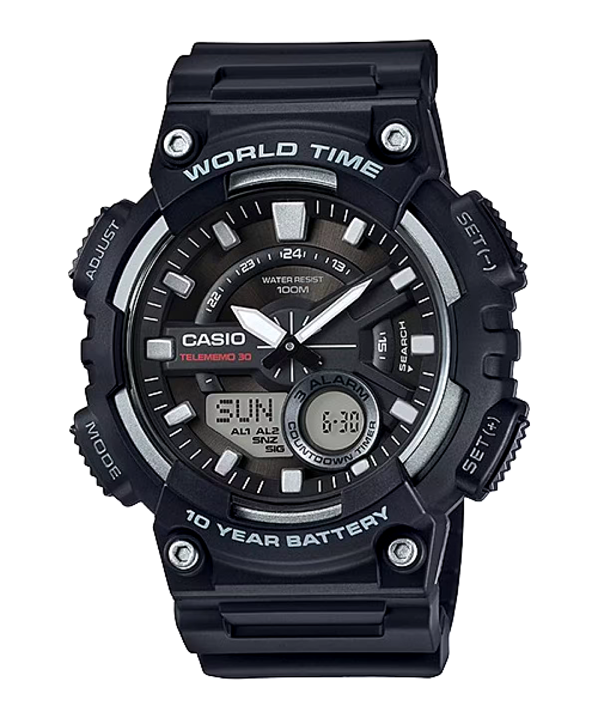 CASIO AEQ-110W-1BVDF OROLOGIO UOMO DIGITALE NERO 50mm SOTTOCOSTO