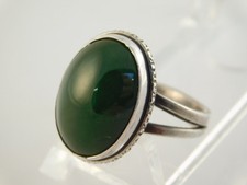 CHALCEDONY STERLING SILVER RING SZ 9 1/4 ARTISAN HANDCRAFTED