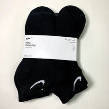 Nike DRI-FIT Everyday Cushion Low Cut Socks Black 6 Pack Mens Size 8-12 NEW