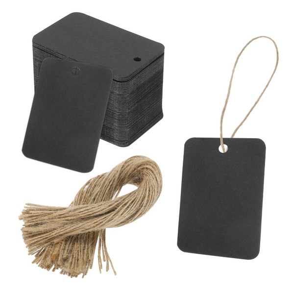 "100Pcs GeschenkanhäNger Aus Kraftpapier, 1,6X2,4\" Zellstoffpapier-Etiketten"-image