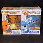 Funko Pop! Vinyl: 2x Pokémon - Glaceon (Flocked) 921 + Charizard 843 +Protectors