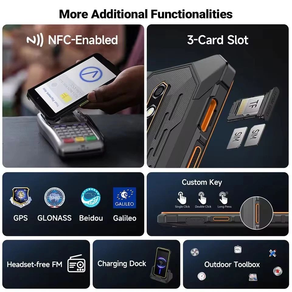 Global Ulefone RugKing 2 Pro Rugged Phone Torch 8GB+128GB 13MP NFC Android 15 - Image 4 of 4