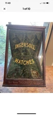 Antique countertop Mercantile Ingersoll Pocket Watch Display Case