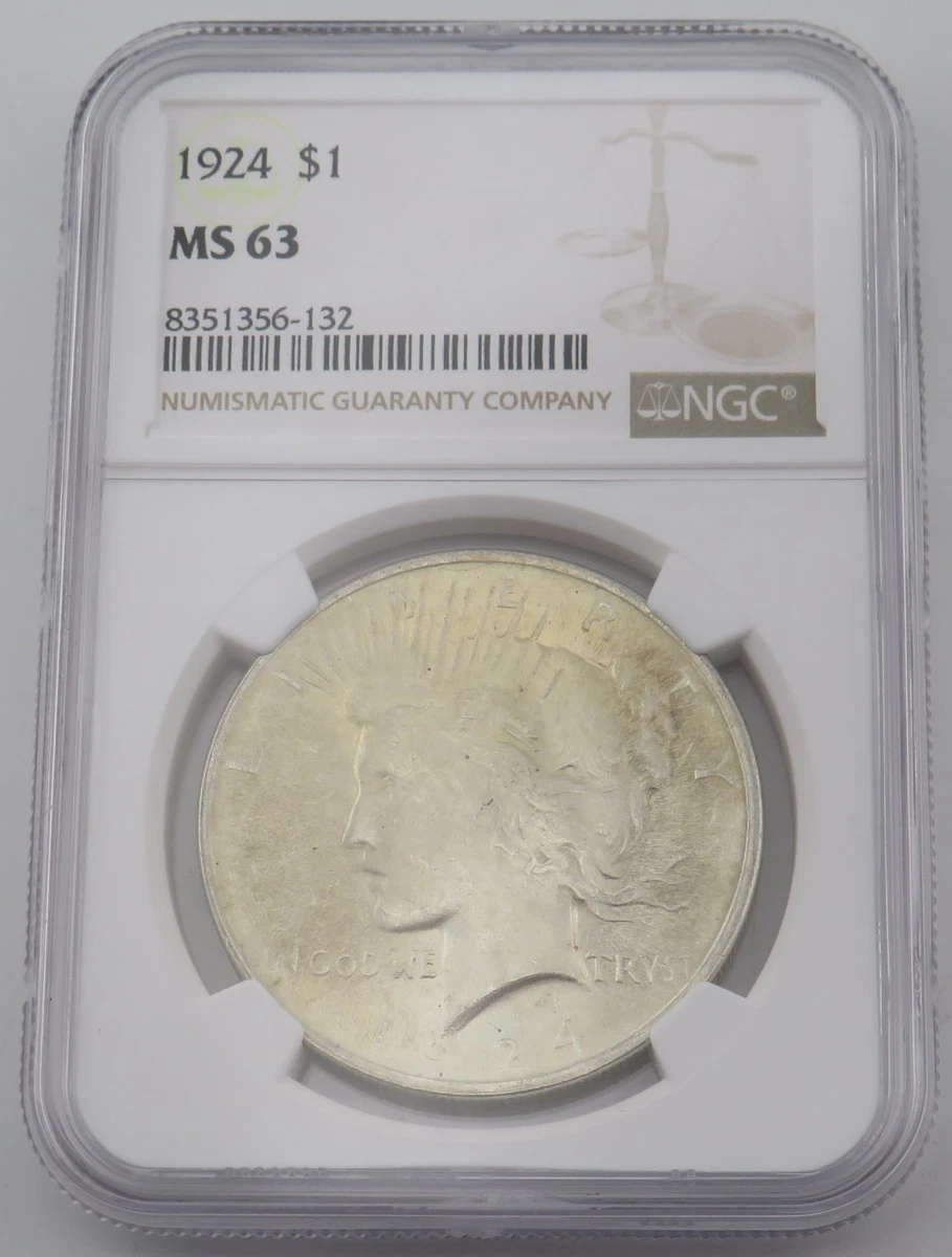 MS 63 Graded 1924 Year Peace Dollars (1921-1935) for sale | eBay