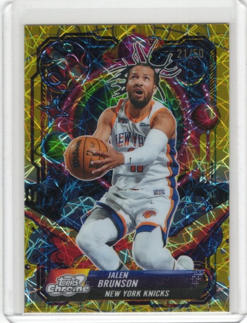Jalen Brunson 2025 Topps Cosmic Chrome Propulsion Gold /50 Finals MVP! NY Knicks