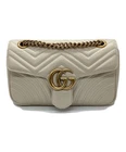 Gucci — Gucci Chain Shoulder 443497 Leather Ivory Shoulder Bag #TFB1581