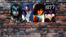 KISS ALIVE II era poster BIG 4 feet wide 48" x 20" Gene Paul Peter & Ace Frehley