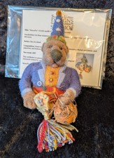 OOAK Needle Felted Art Bear Ornament by Suzanne Urban