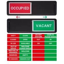 Vacant Occupied Custom Privacy Door Sign –Reserved, Do Not Disturb, Out of Of...