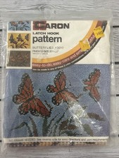 Caron Latch Hook Kit 3010 Butterfly Butterflies 20" x 27" NOS