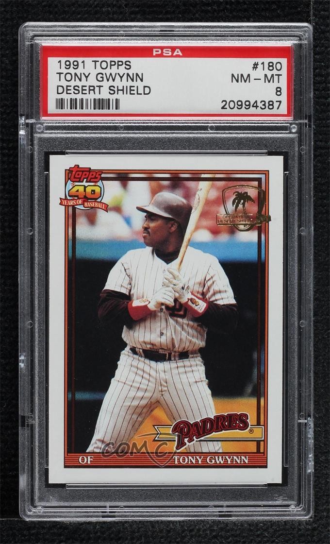 1991 Topps Operation Desert Shield Tony Gwynn #180 PSA 8 HOF Shield 7uo