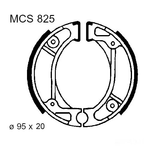Bremsbacken Hinten TRW MCS825 Ohne Federn FüR Honda XR 80 R Bj. 1985-2003-image