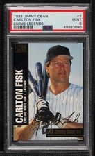 1992 Jimmy Dean Living Legends Food Issue Carlton Fisk #2 PSA 9 MINT HOF 1an5