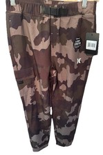 Hurley Boys M 10-12 Green Camo Jogger Pants - Elastic Waist - Quick Dry NWT