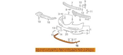 OEM 06-09 Buick Lucerne Front Bumper Skirt Deflector Lower Lip Valance 25761497