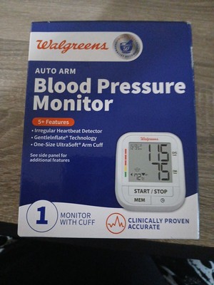 Walgreens Blood Pressure Monitor One-Size Cuff Auto Arm BPHJL3-0WAG New