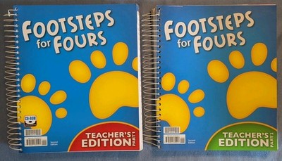 BJU Press Footsteps For Fours Teachers Edition Part 1, 2 W/ CD
