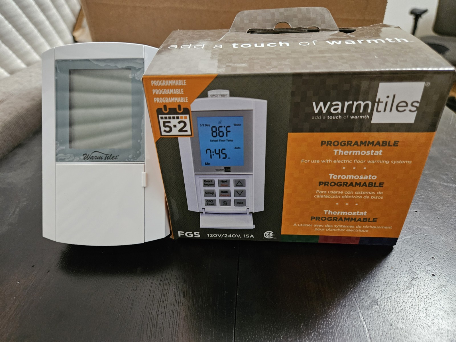 Emerson Warm Tiles EasyHeat FGS 120/240VAC Programmable Thermostat