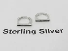 Macy's Black Spinel Bar Hinged Hoop Earrings (1/8 ct. t.w.) in Sterling Silver
