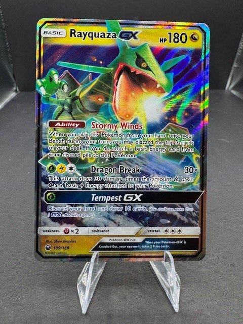 Rayquaza GX 109/168 Ultra Rare Pokemon Celestial Storm NM