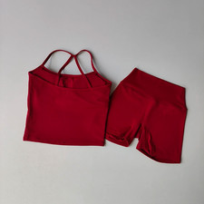 Women Yoga Set 2 Piece Sports Bra Shorts High Waist Gym Workout Outfit