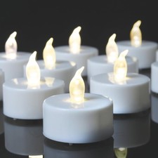 100 Pack Flameless LED Tea Lights Candles Flickering 200 Hours Warm White