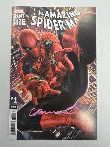 AMAZING SPIDER-MAN GIANT #1 MARVEL 2025 VARIANT SIGNED LEE BERMEJO W/ COA NM