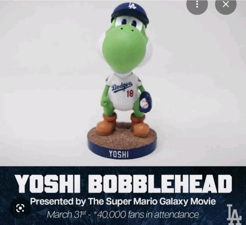 PRESALE  Yoshi Super Mario LA Dodgers Yamamoto Bobblehead SGA 3/31/26