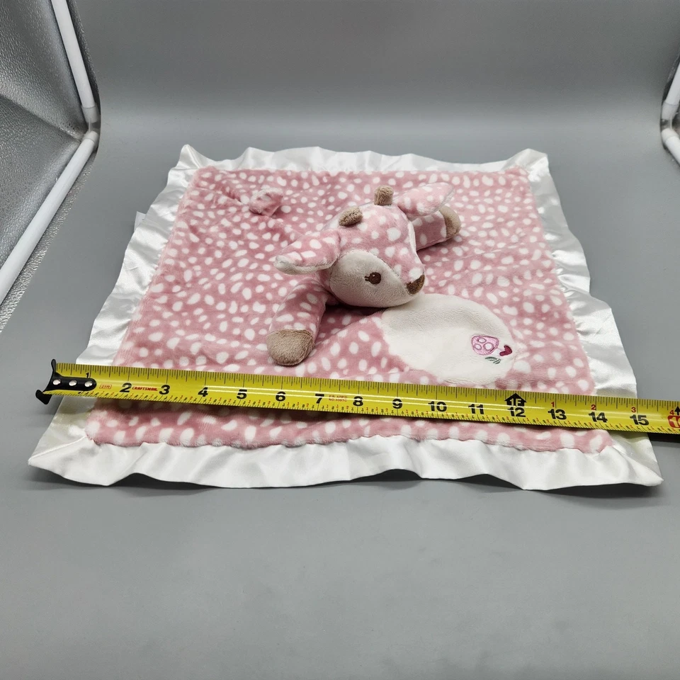 Manta de seguridad Douglas Baby rosa cervatillo ciervo Lovey Lil acurrucado felpa borde satinado Foto 2 de 4