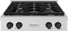 ZLINE 30 in Autograph Paramount Gas Rangetop 4 Burner Stainless Steel SRTSZ30MB