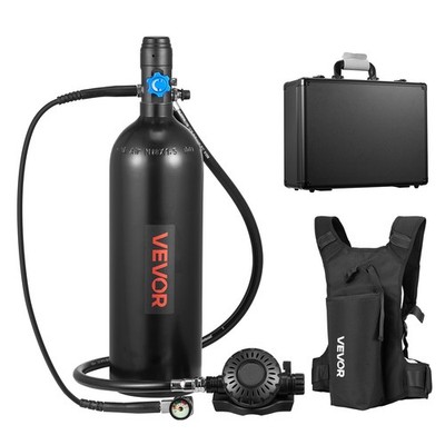 VEVOR Mini Scuba Tank 1.9L Portable Diving Lung Tank with Backpack Case 30-35min
